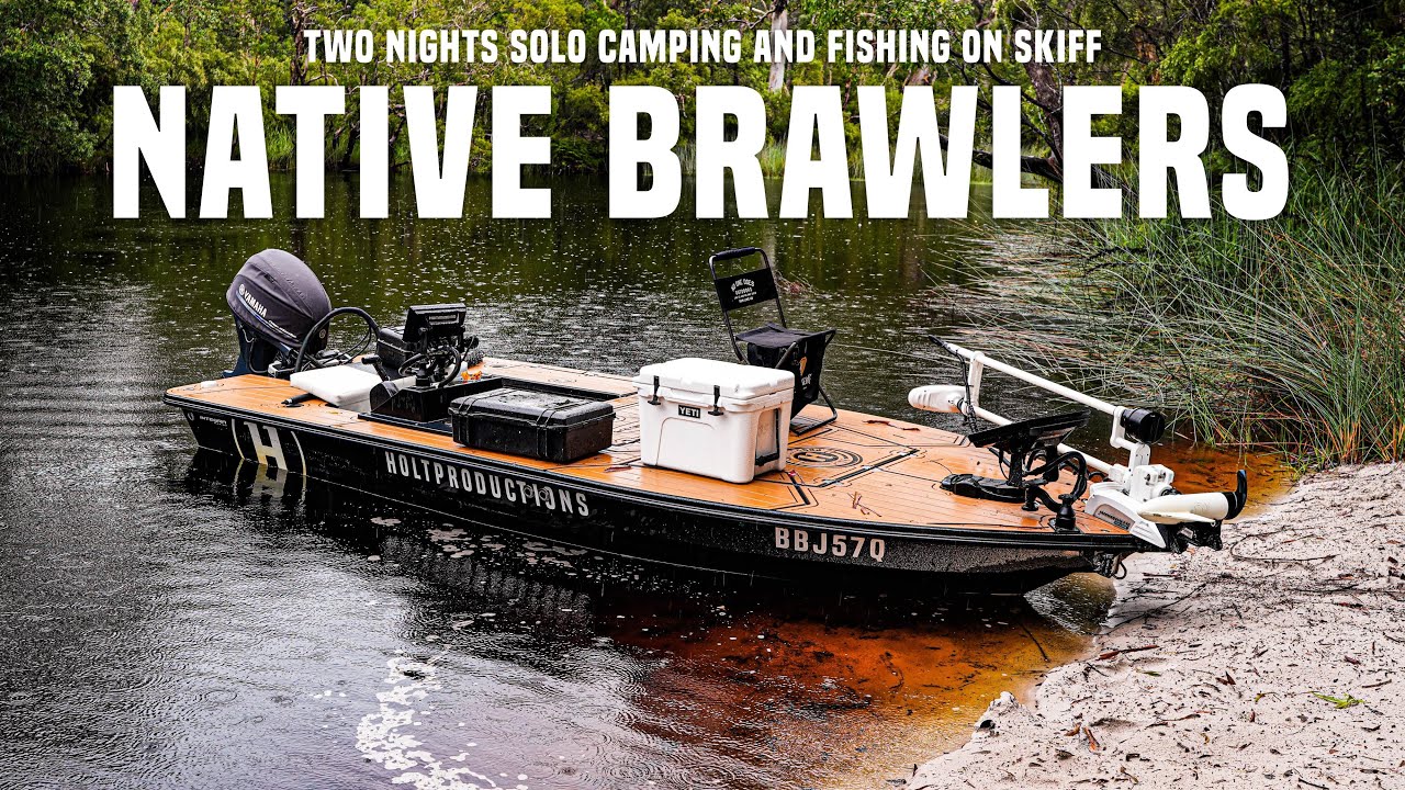 Two Nights Solo Camping and Fishing on Skiff | NATIVE BRAWLERS
