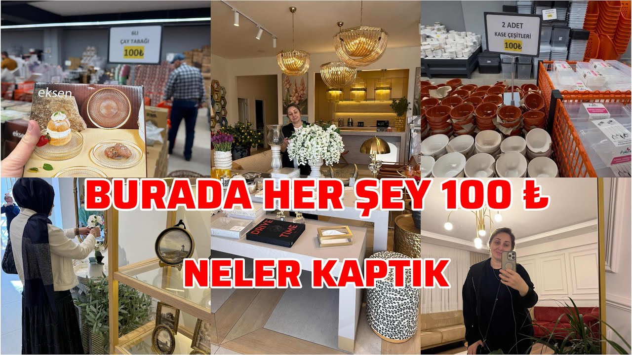 KOŞ‼️HER ŞEY 100 ₺🚨NELER KAPTIK❓BURAYA BAYILACAKSINIZ❓KIZLAR SALONA ARADIĞIMI BULDUM❓SİZCE ALAYIM MI