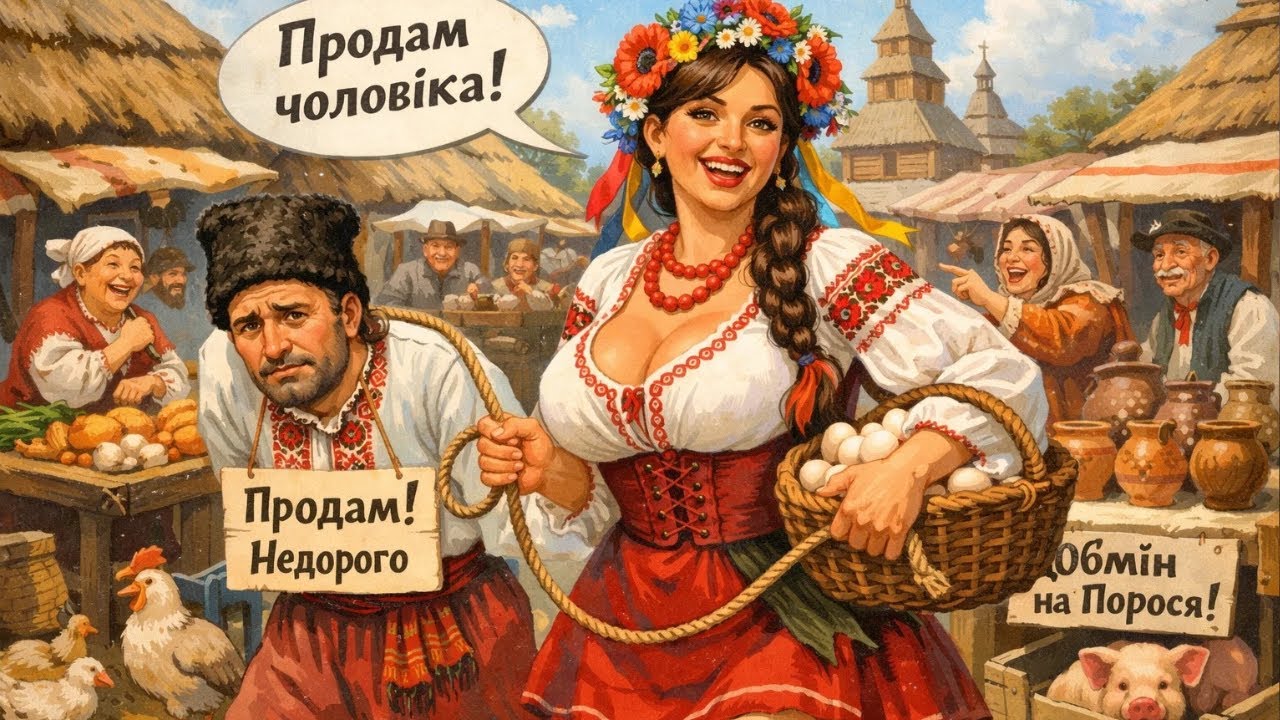 ПІСНЯ ЯКА ЗРАЗУ ПІДІЙМАЄ НАСТРІЙ!!! НА БАЗАРІ ,ЖІНКИ ЧОЛОВІКІВ ПРОДАВАЛИ!