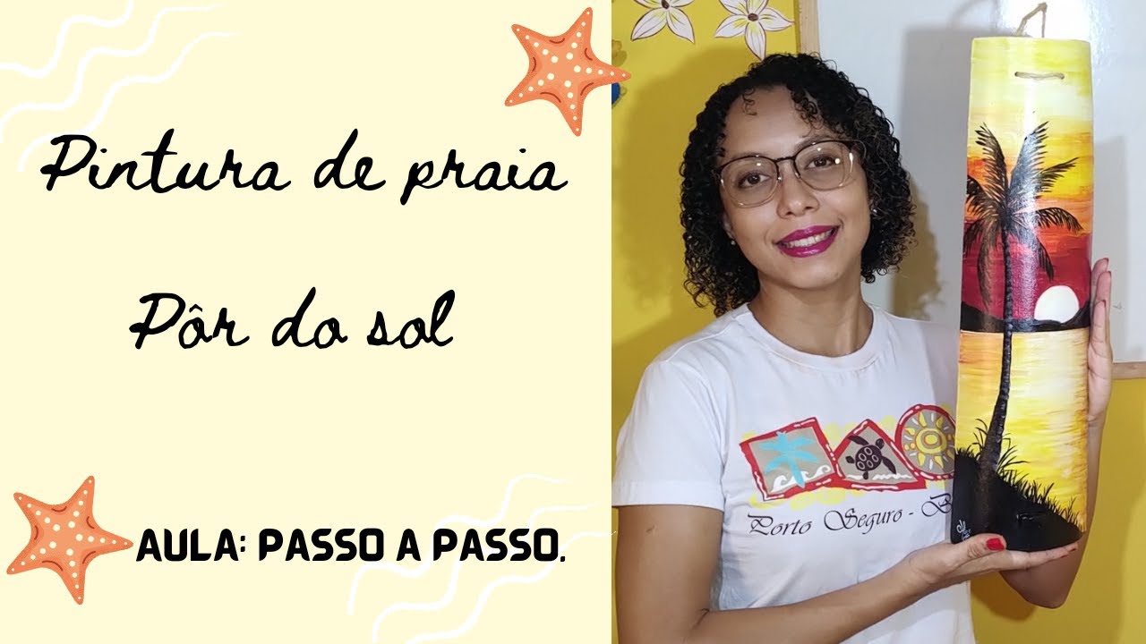 ARTESANATO que todo mundo pode fazer !😃 PINTURA DE PÔR DO SOL.