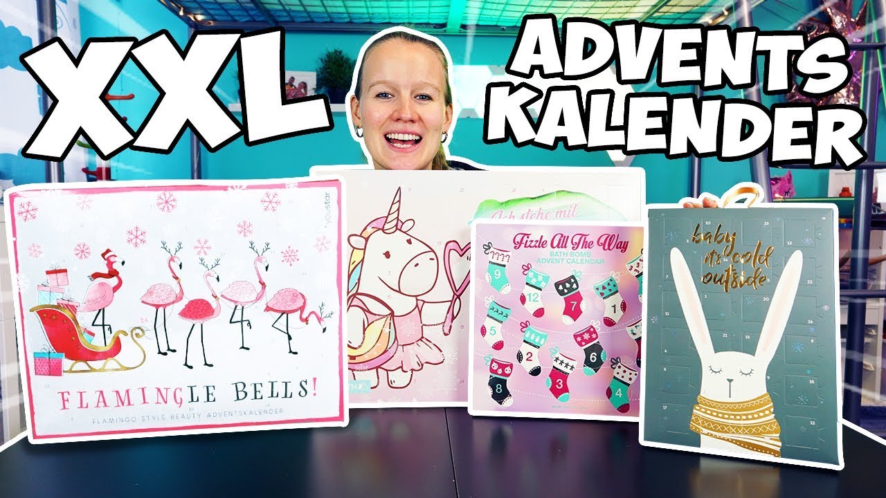 XXL ADVENTSKALENDER Unboxing: Flamingos, Beautyprodukte, Einhorn & Badebomben Kathis Favoriten 2019
