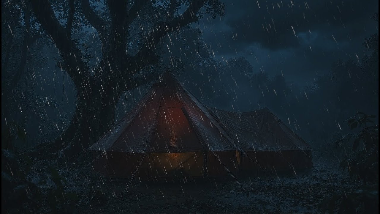ASMR Rain & Thunderstorm in the Forest 🌲⚡ Deep Sleep & Relaxation