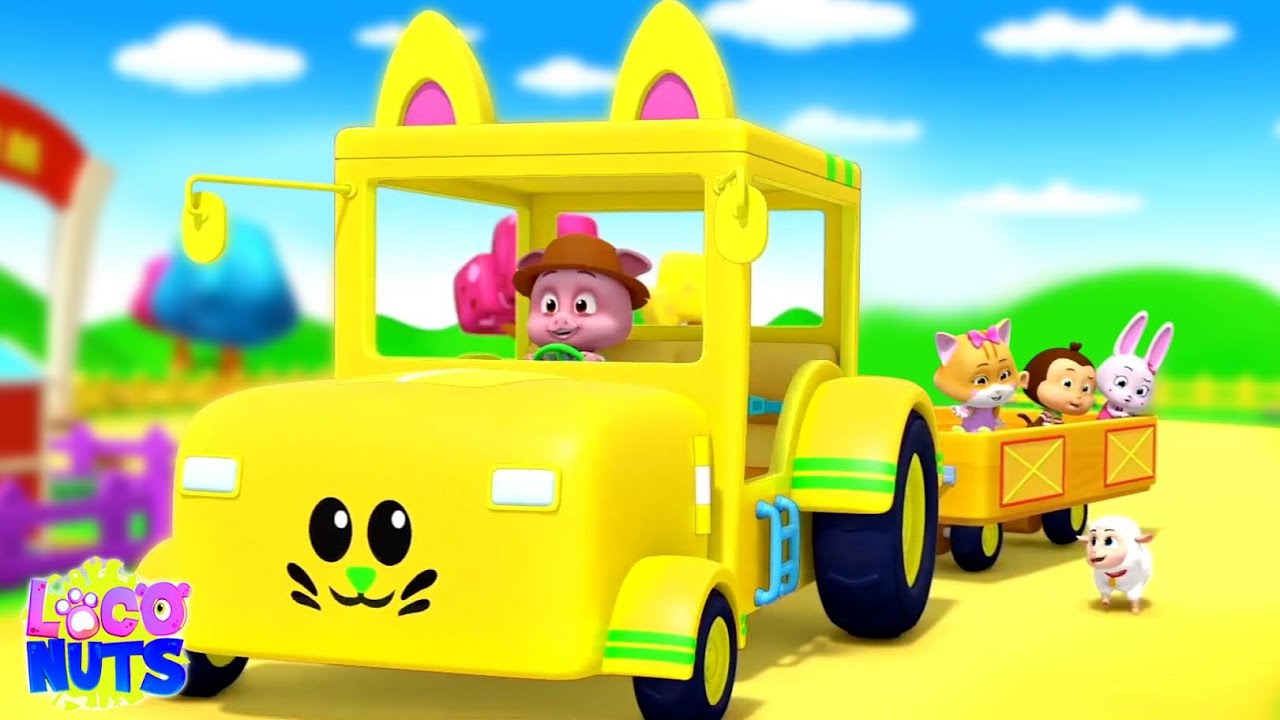 Wheels On The Tractor - Farm Vehicles + More Nursery Rhymes And Kids Songs