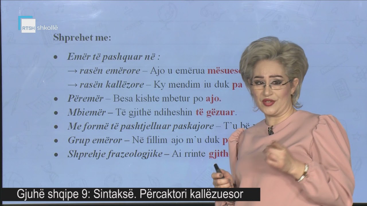 Gjuhë shqipe 9 - Sintaksë: Përcaktori kallëzuesor