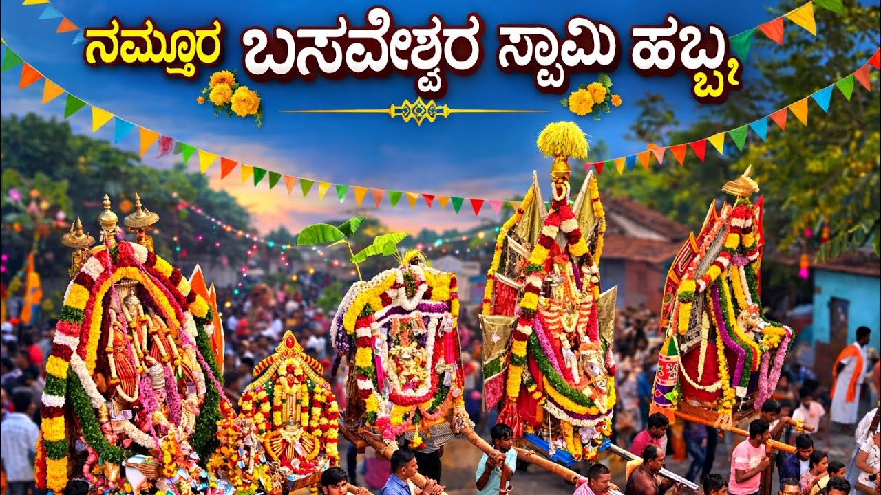 ನಮ್ಮೂರ ಬಸವೇಶ್ವರ ಸ್ವಾಮಿ ಹಬ್ಬ ಜಾತ್ರೆ | Village Basaveshwara Swamy Jatre 2026 ಕರ್ನಾಟಕ ಗ್ರಾಮೀಣ ಸಂಭ್ರಮ