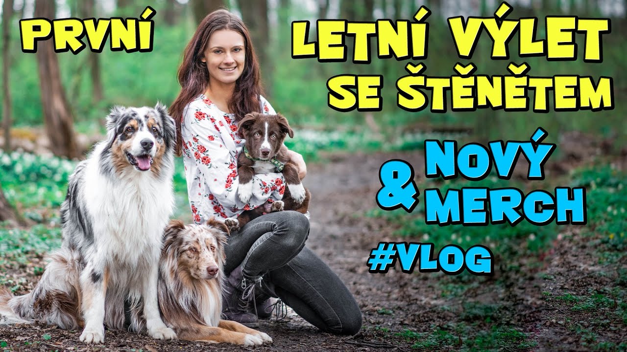LETNÍ VÝLET SE PSY a UNBOXING nového MERCHE! #Vlog