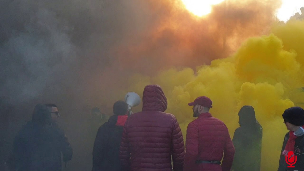 Corteo aficiones Barakaldo y Rayo Vallecano