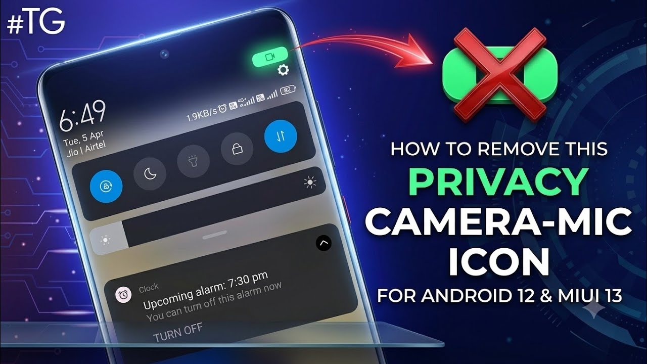 How to remove Camera Mic Icon from Status Bar in Android 12 & MIUI 13