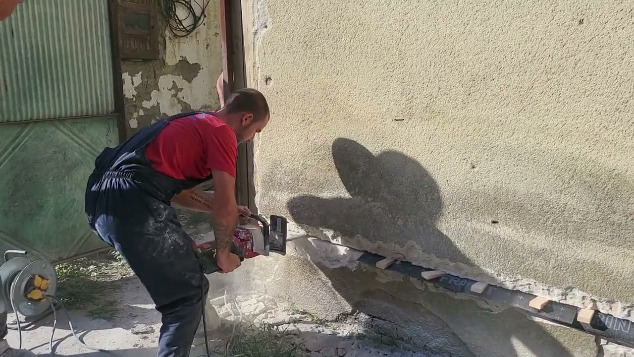 Hidroizolacija vlaznih kuca, masinsko secenje zidova