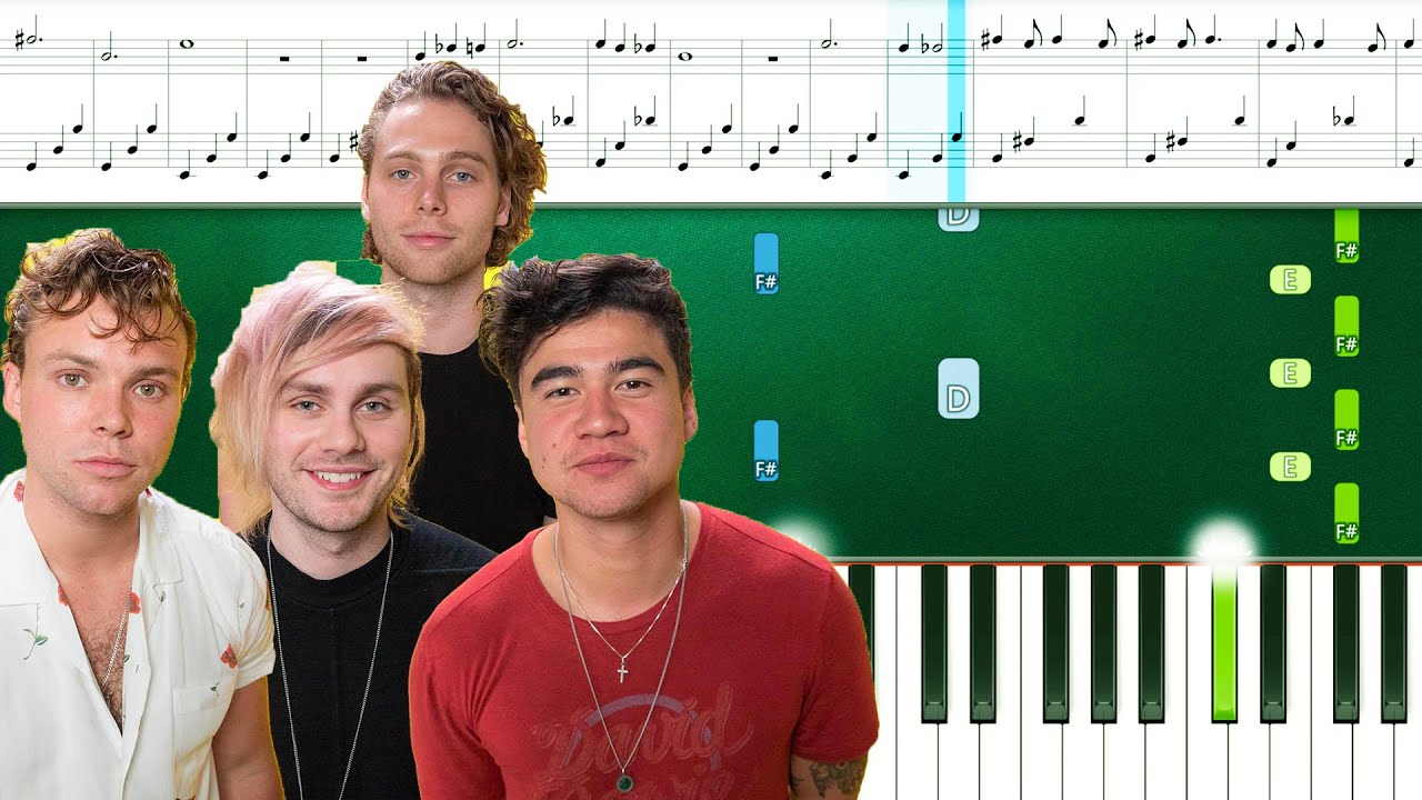5 Seconds of Summer - Lover of Mine (Piano Tutorial With Sheets | Piano Instrumental | Piano Karaoke