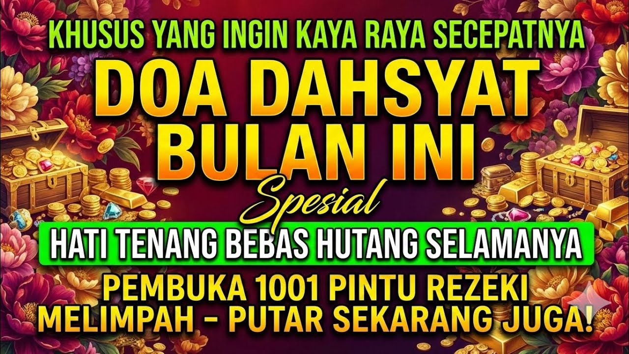 Doa Penarik Rezeki Super Kuat, Putar Hari Ini Jika Ingin Uang Datang Cepat Tanpa Disangka