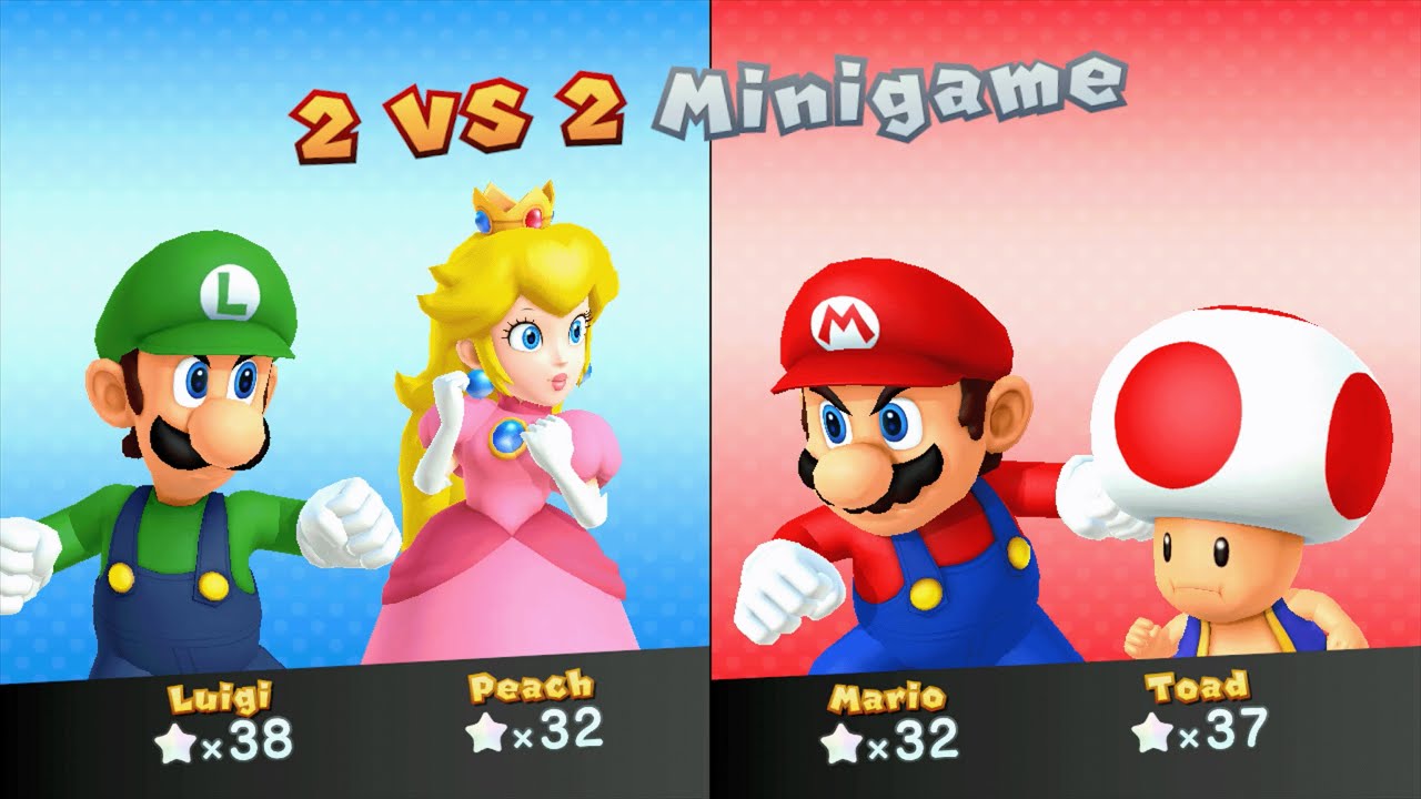 Mario Party 10 - Mario vs Luigi vs Peach vs Toad - Chaos Castle