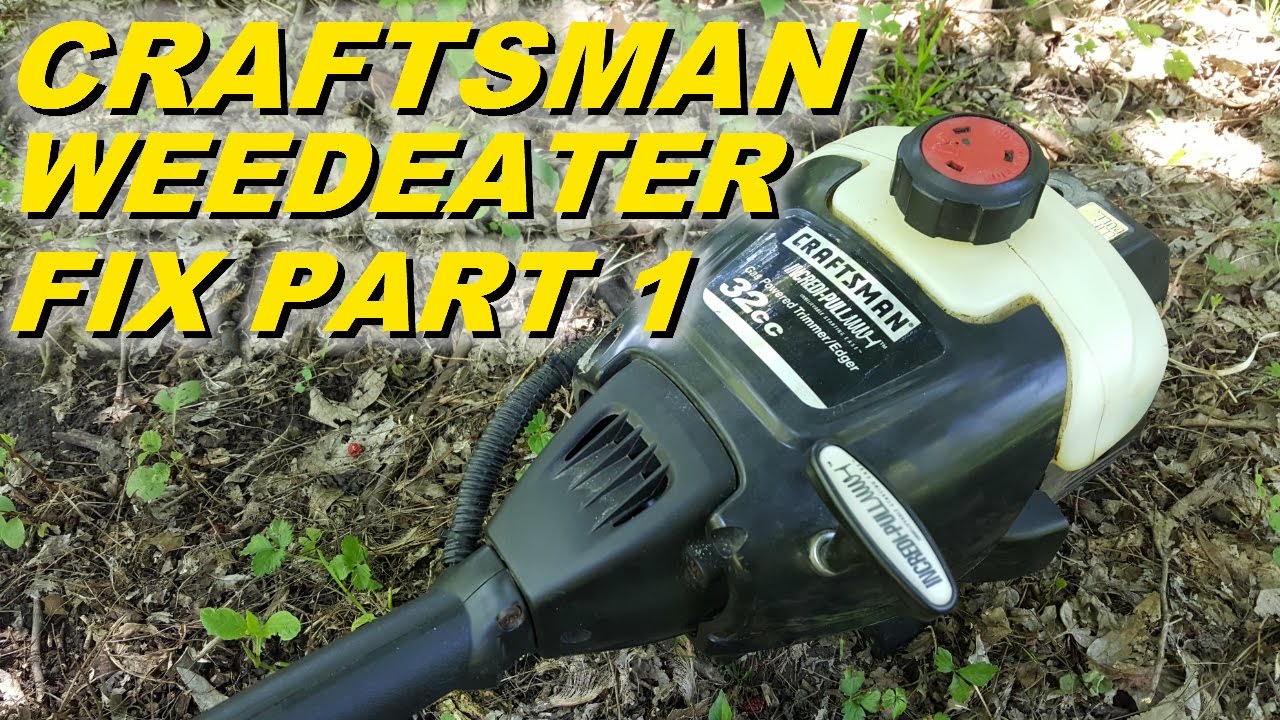 Craftsman Weedeater won't start and bad fuel lines part 1 Carb cleaning