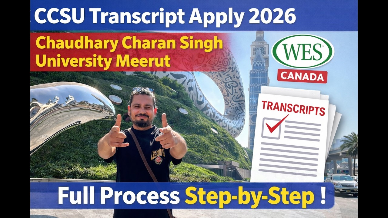 CCSU Transcript Apply 2026 | Chaudhary Charan Singh University Meerut Full Process Step-by-Step !WES