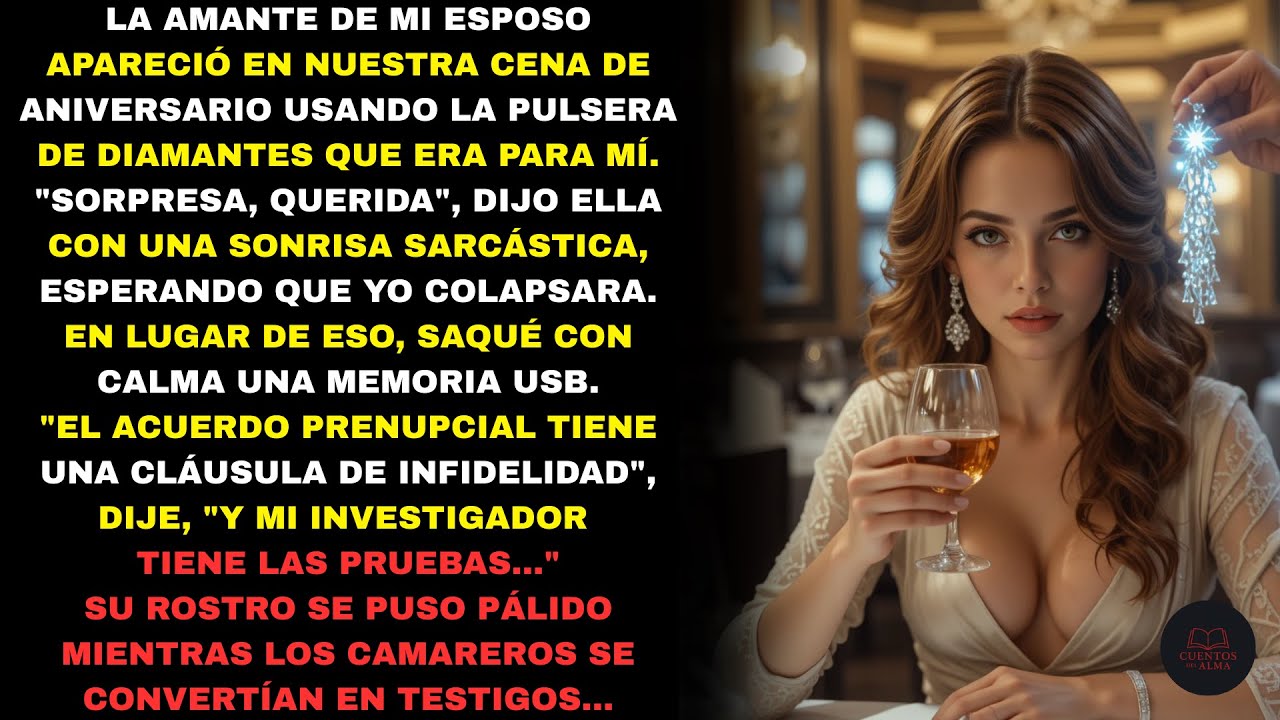 La amante de mi esposo llevó mi pulsera de diamantes. Yo invertí el juego con una sonrisa.