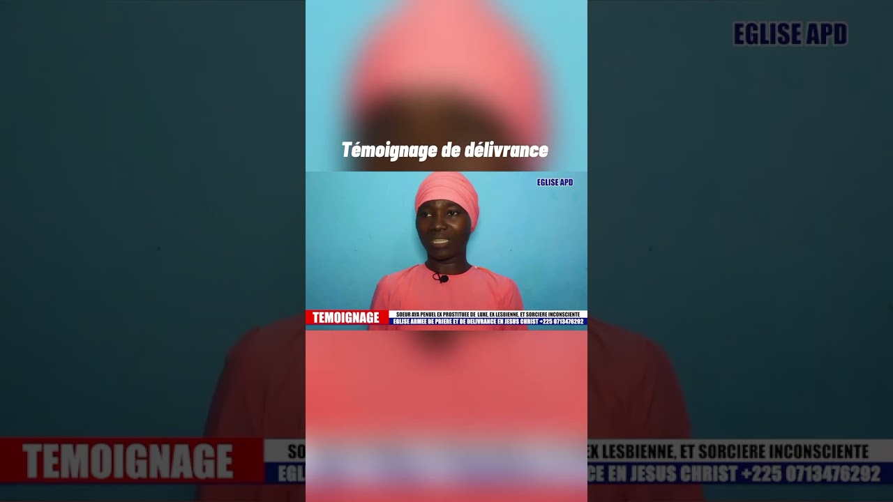 Témoignage de la sœur Aya Penuel ex prostituée de luxe, ex lesbienne. Délivré par Jésus-Christ 
