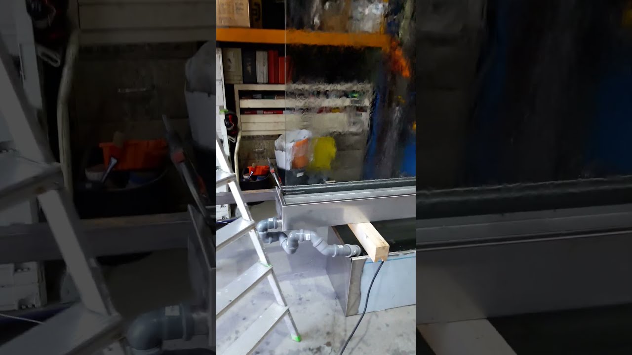 Glass Indoor Waterfall Test Setup