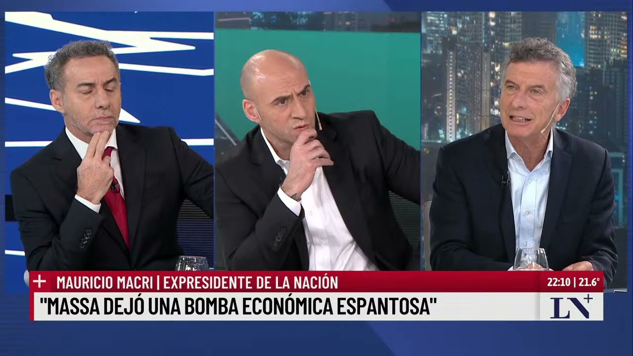 Entrevista exclusiva a Mauricio Macri en el pase entre Luis Majul y Esteban Trebucq