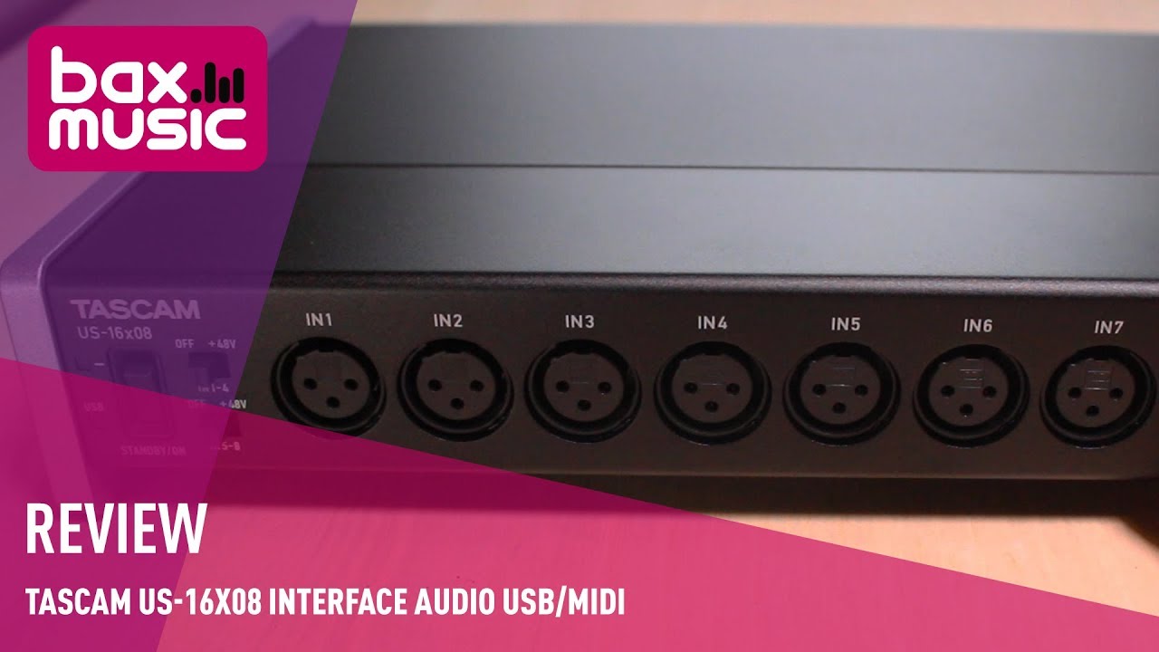 Tascam US-16x08 interface audio USB/MIDI - Review