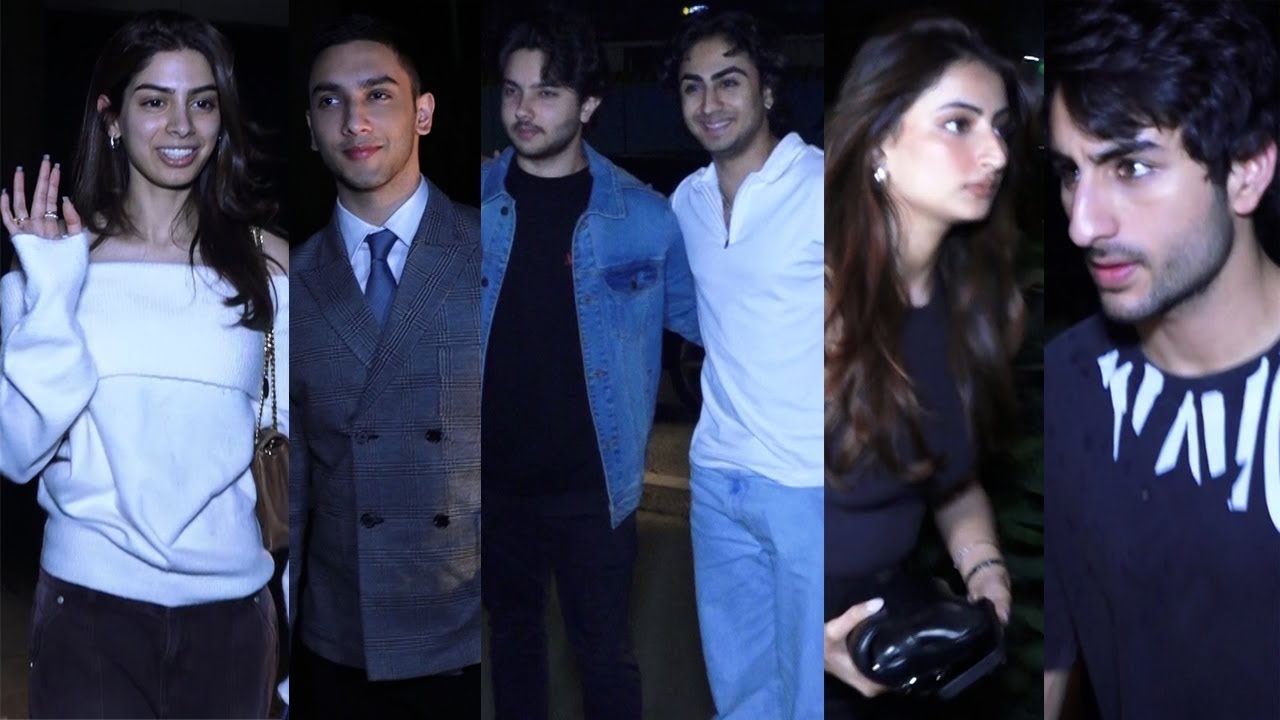 Arhaan Khan, Khushi Kapoor, Vedang Raina, Ibrahim Ali Khan With Palak Tiwari Spotted Nyka Bkc Bnadra