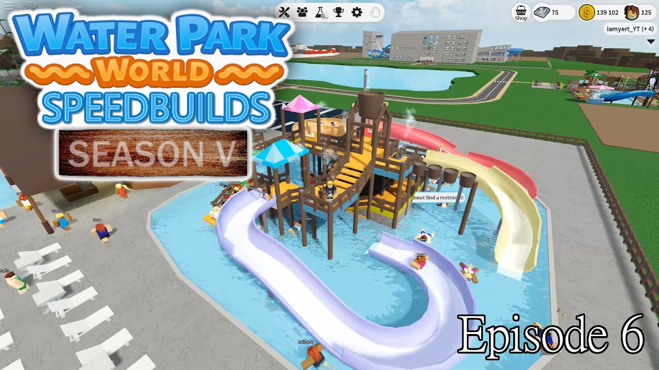 Water Park World | Kid Water Slides/Building Speedbuild! | S5 E6