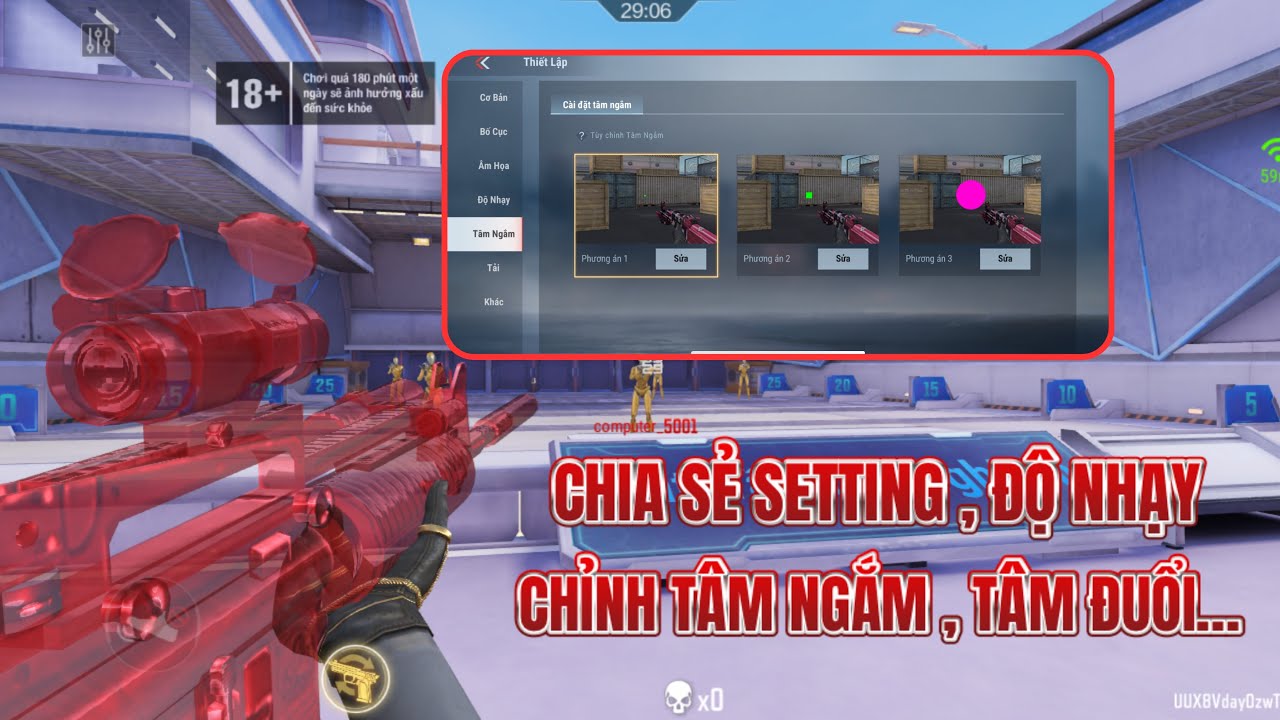 Crossfire Legends : C&aacute;ch Chỉnh T&acirc;m Ngắm , Chọn T&acirc;m Đuổi , Chỉnh G&oacute;c Nh&igrave;n , Chia Sẻ Setting , Độ Nhạy