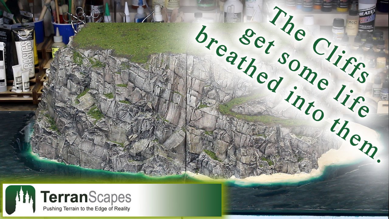TerranScapes - Ocean Board WIP #13 - Flocking Cliffs and leveling the water
