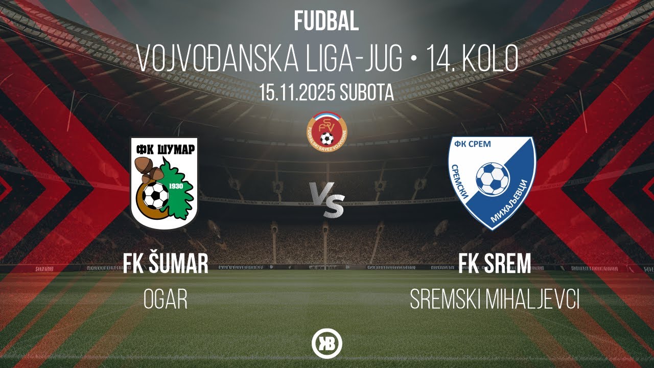 FK Šumar (Ogar) - FK Srem (Sremski Mihaljevci) 0:1 | 15.11.2025
