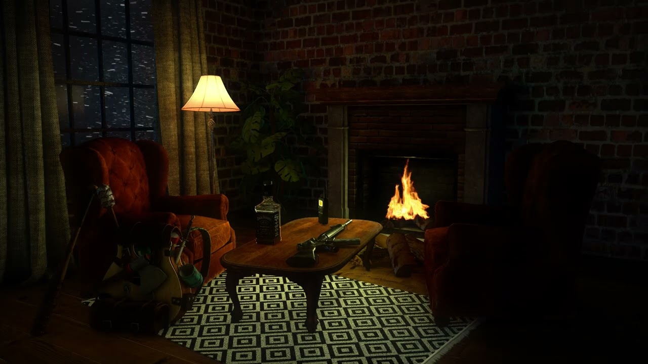 Zombie Apocalypse | Winter Safe Zone With Fireplace | Cozy Horror Ambience