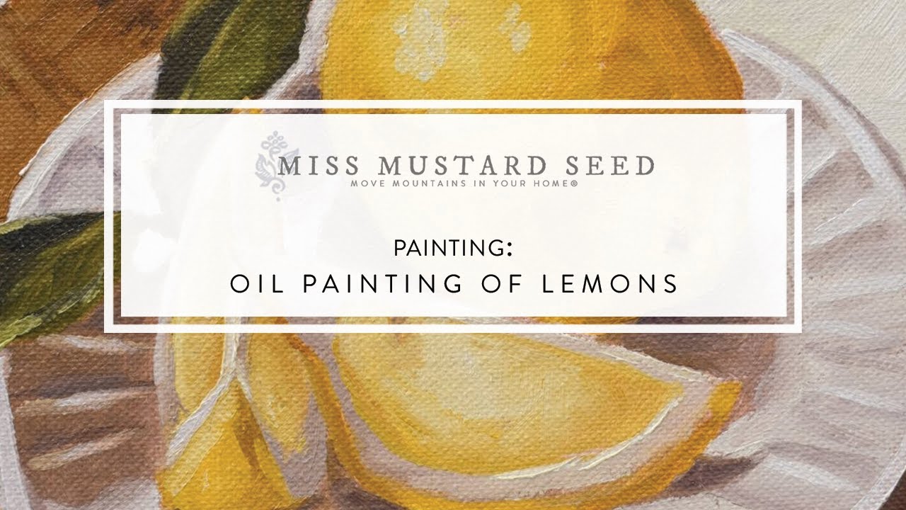 Oil painting of lemons
