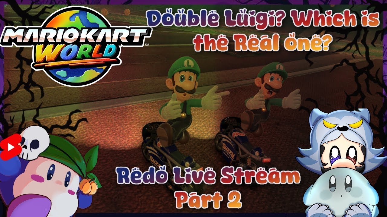 Mario Kart World Online Racing Part 2 Halloween Edition W/ @LuckyLuigi777 #shorts