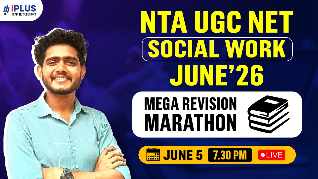 UGC NET Social Work Mega Marathon🔥 | Final Lap Revision Live @ 7:30 PM | Don't Miss Out!🎯