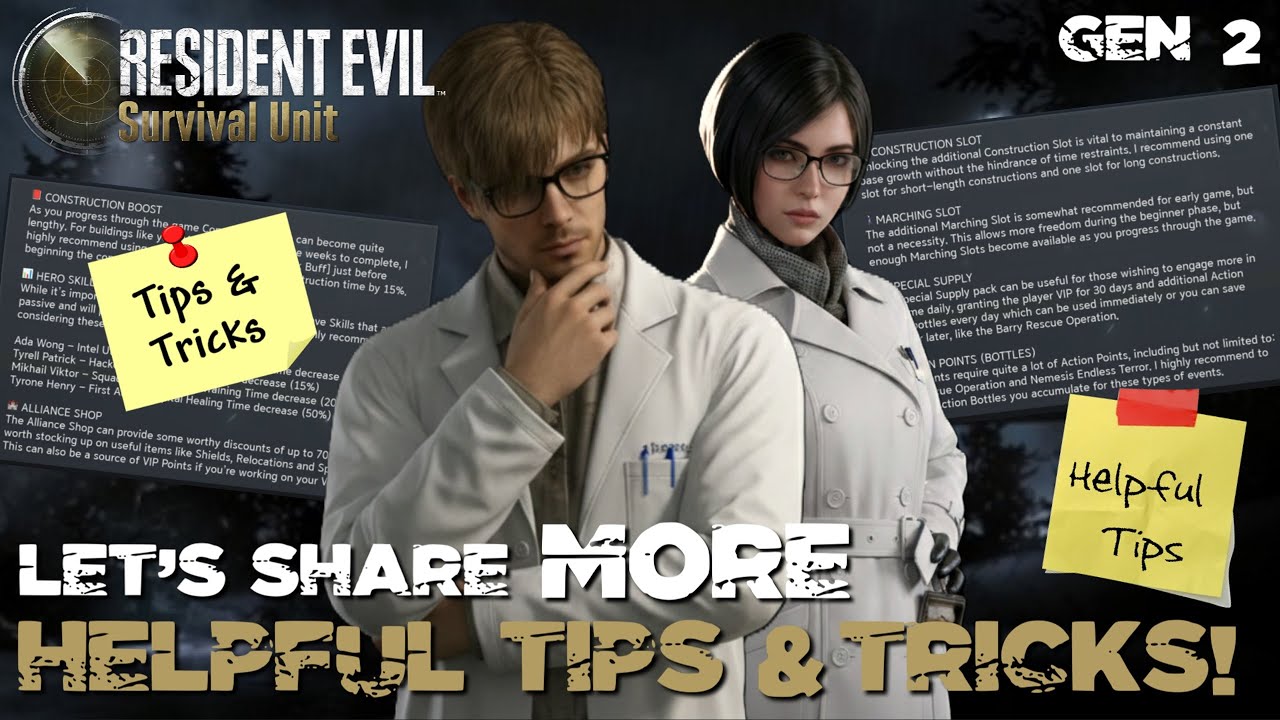 Let's Share TIPS & TRICKS! (Help/Guide) [Gen 2 Update] |  Resident Evil: Survival Unit (Mobile)