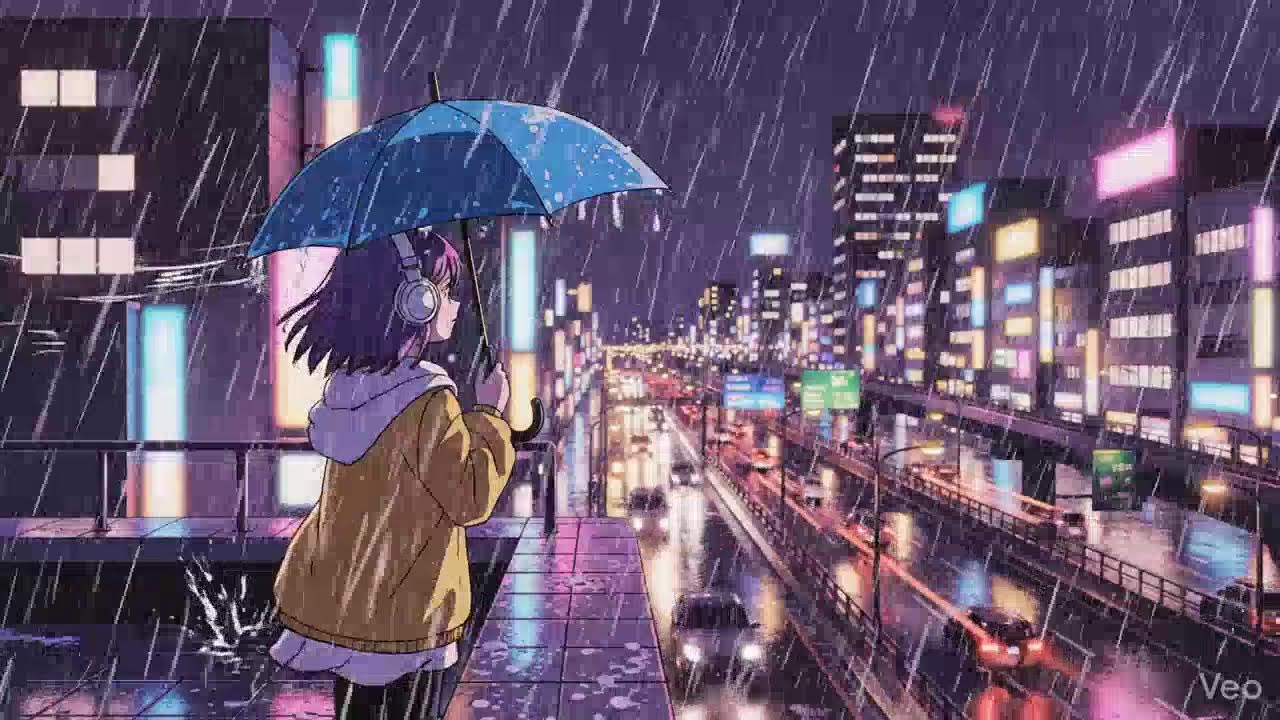 Soft Rain at Night 🌧️ Japanese City Lofi Beats