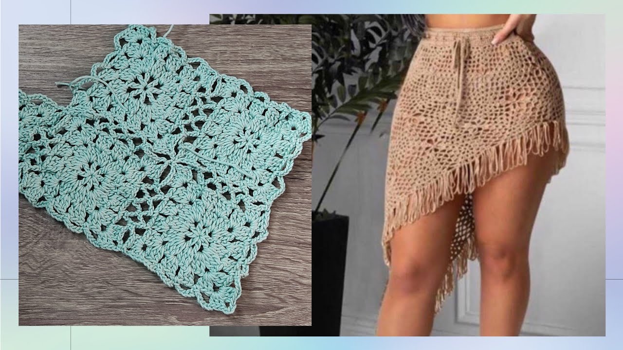 Como tejer falda a crochet con granny paso a paso ,primera parte