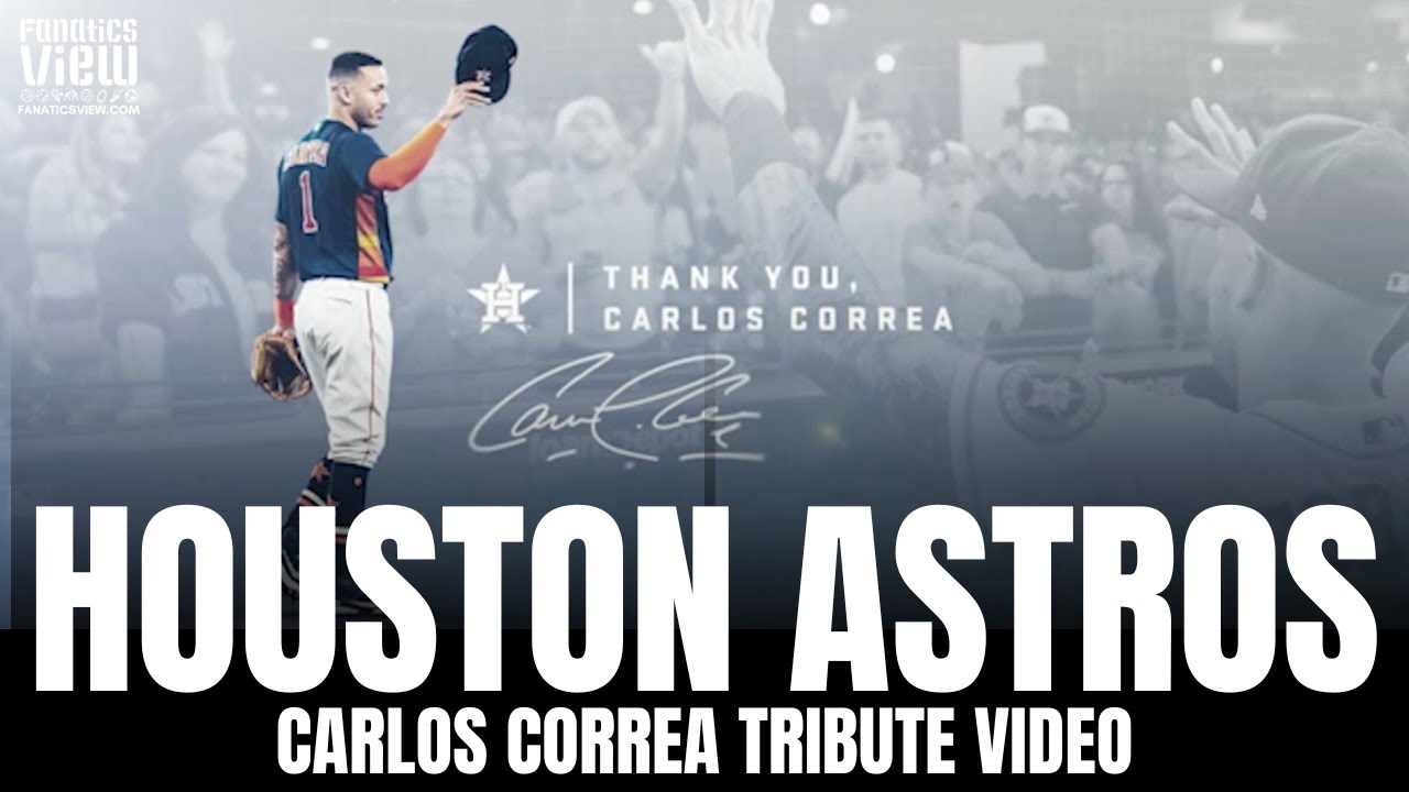 Полное видео памяти Карлоса Корреа от «Хьюстон Астрос» в честь первого возвращения в Хьюстон с «М...