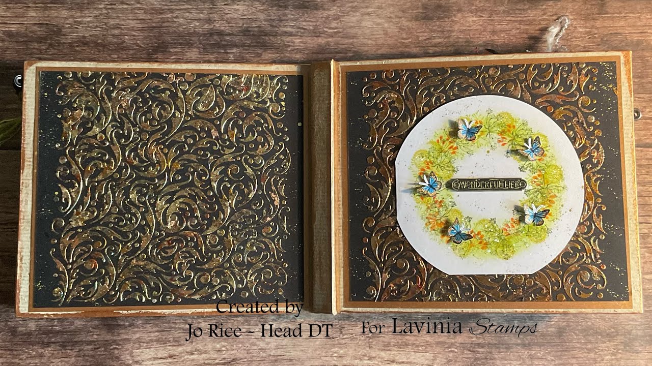Mindful Monday, Decorating Our Journal Cover by Jo Rice #laviniastamps #sizzix#journalling