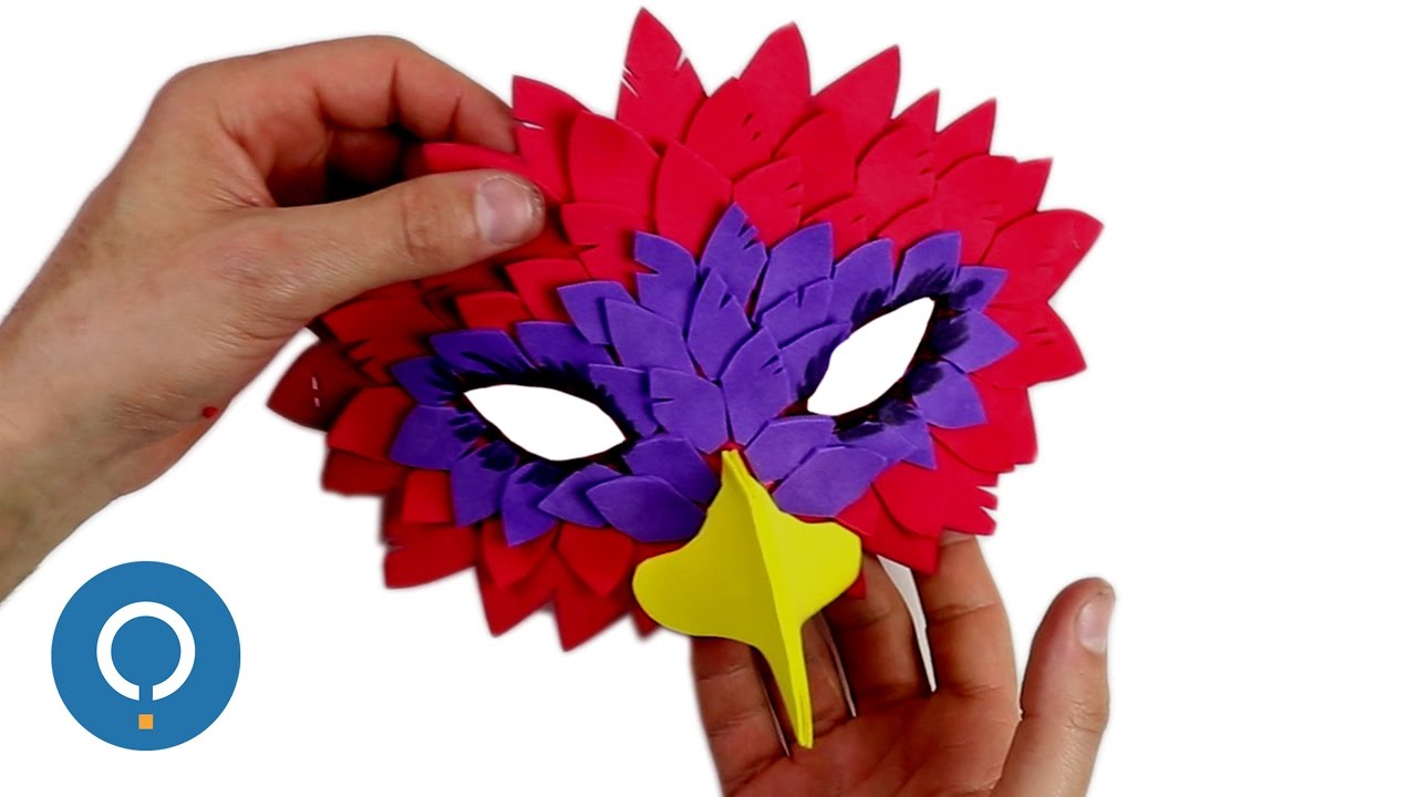 MÁSCARA DE GOMA EVA fácil - Máscara de PÁJARO