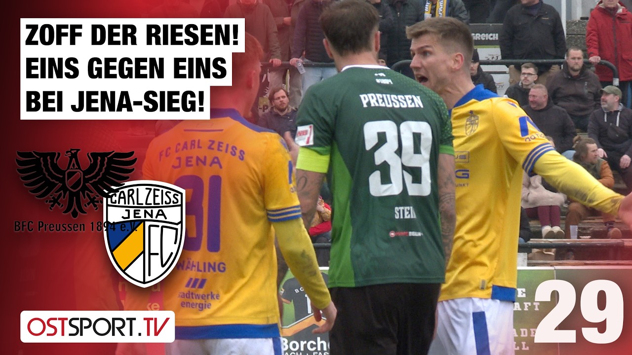 Zoff der Riesen! EINS gegen EINS bei Jena-Sieg: BFC Preussen - CZ Jena | Regionalliga Nordost