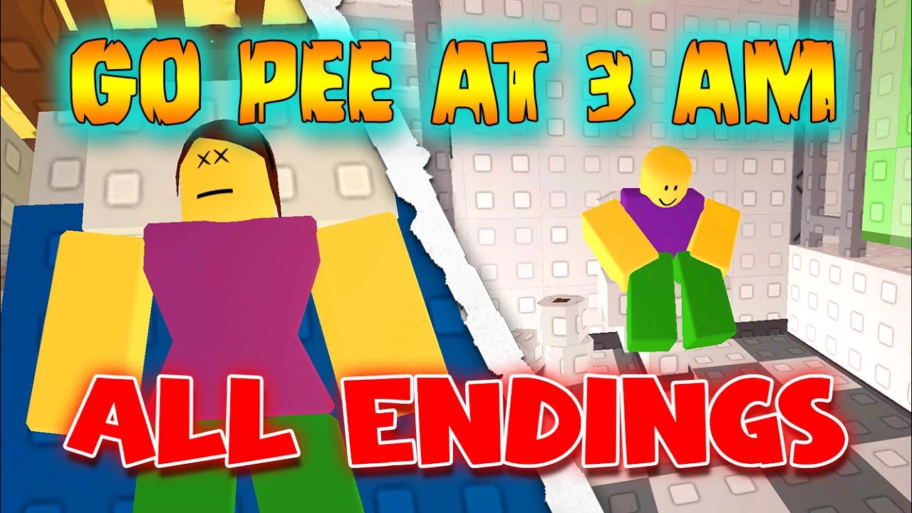 Go Pee At 3 AM - ALL Endings [Roblox]