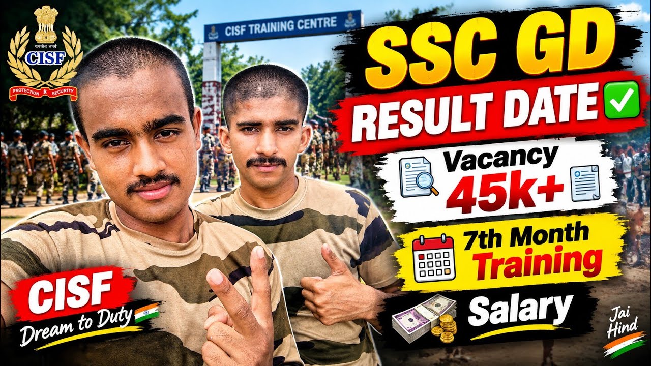 SSC GD 2026 Result Date ✅ | Vacancy 45K+ 📄 | 7th Month Training Salary
