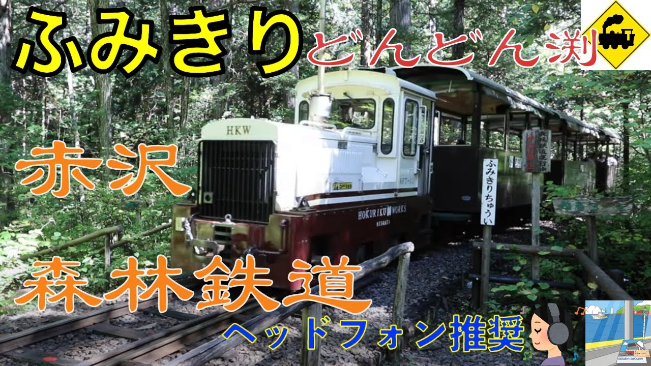 【踏切】どんどん渕ふみきり　赤沢森林鉄道　Japan Railway crossing Akazawa forest railway(Nagano japan)