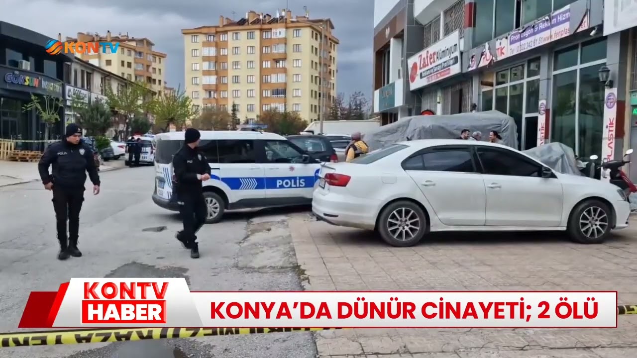 Konya'da d&uuml;n&uuml;r cinayeti; 2 &ouml;l&uuml;