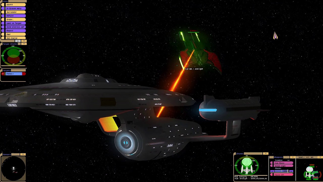 Novi Sad Class vs Romulan Veles Warbird | KM | Star Trek Bridge Commander
