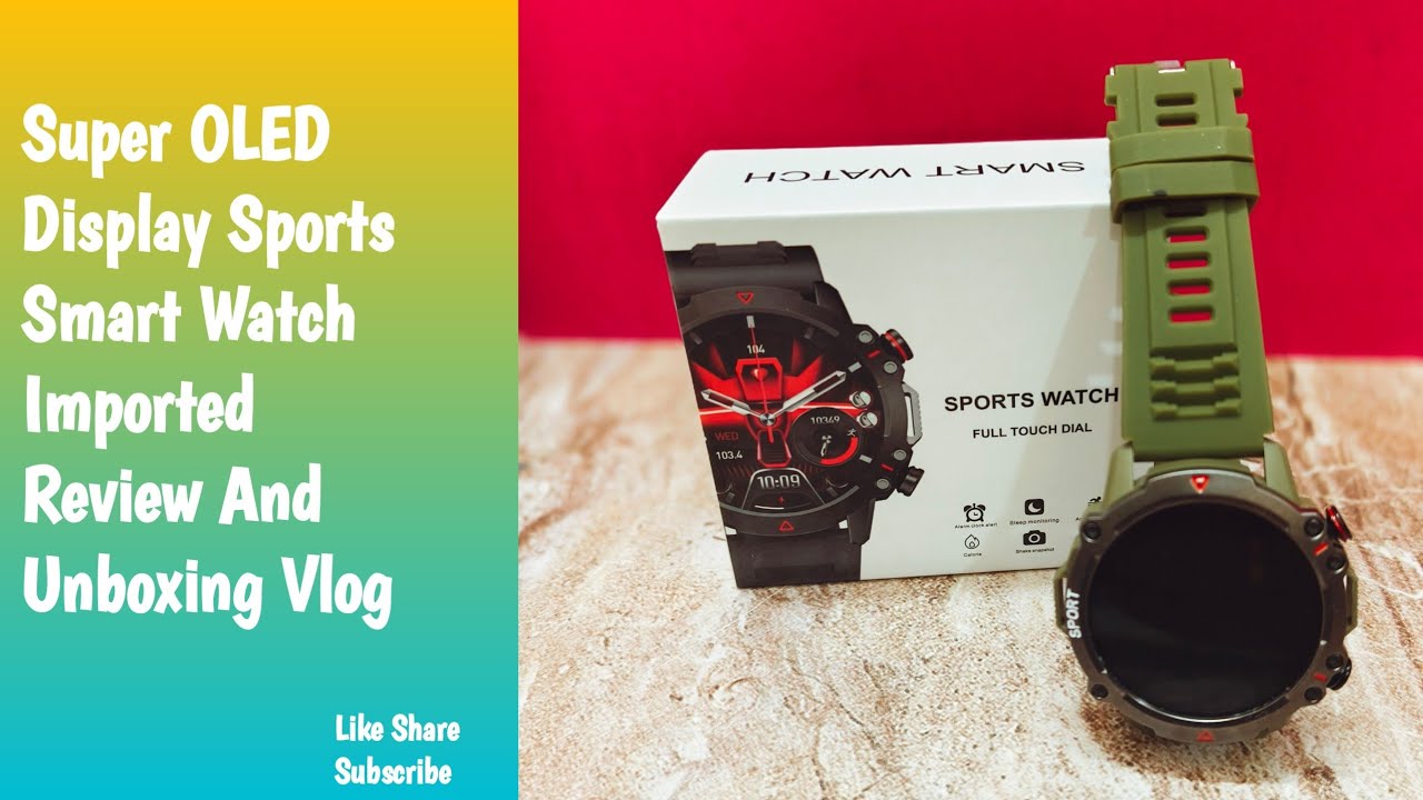 Super OLED Display Sports Smart Watch TF10 Pro Review And Unboxing