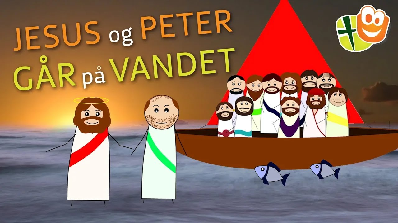 JESUS OG PETER GÅR PÅ VANDET | Jesus hører os, når vi er bange | Tegnefilm om Jesus, der går på søen