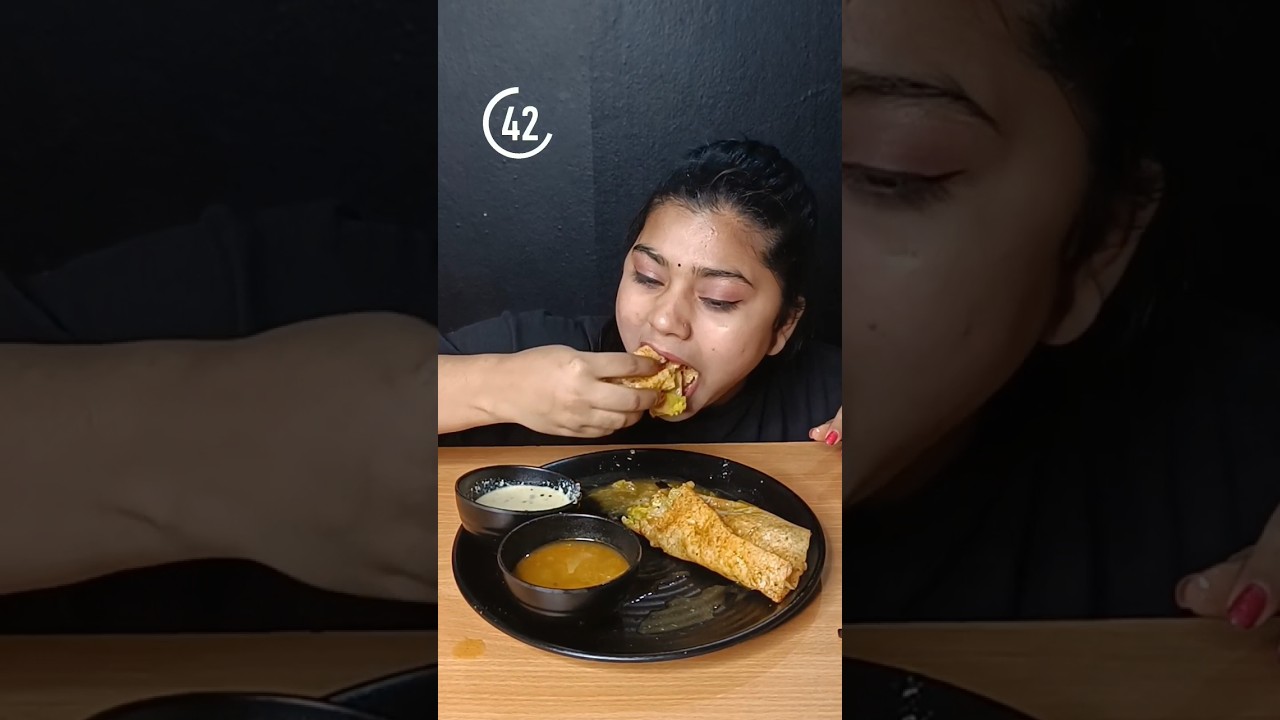 1 Minute Masala Dosa Challenge | Eating Dosa Challenge #shorts #foodchallenge