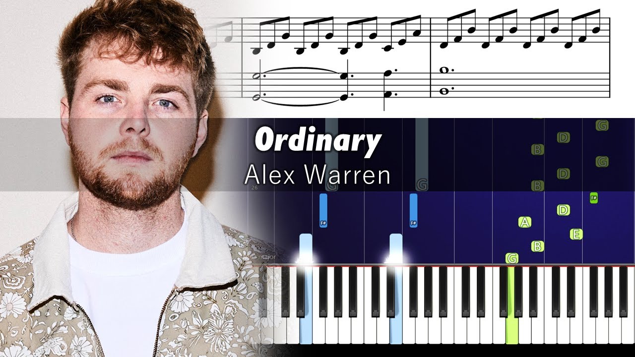 Alex Warren - Ordinary (Wedding Version) - Accurate Piano Tutorial with Sheet Music