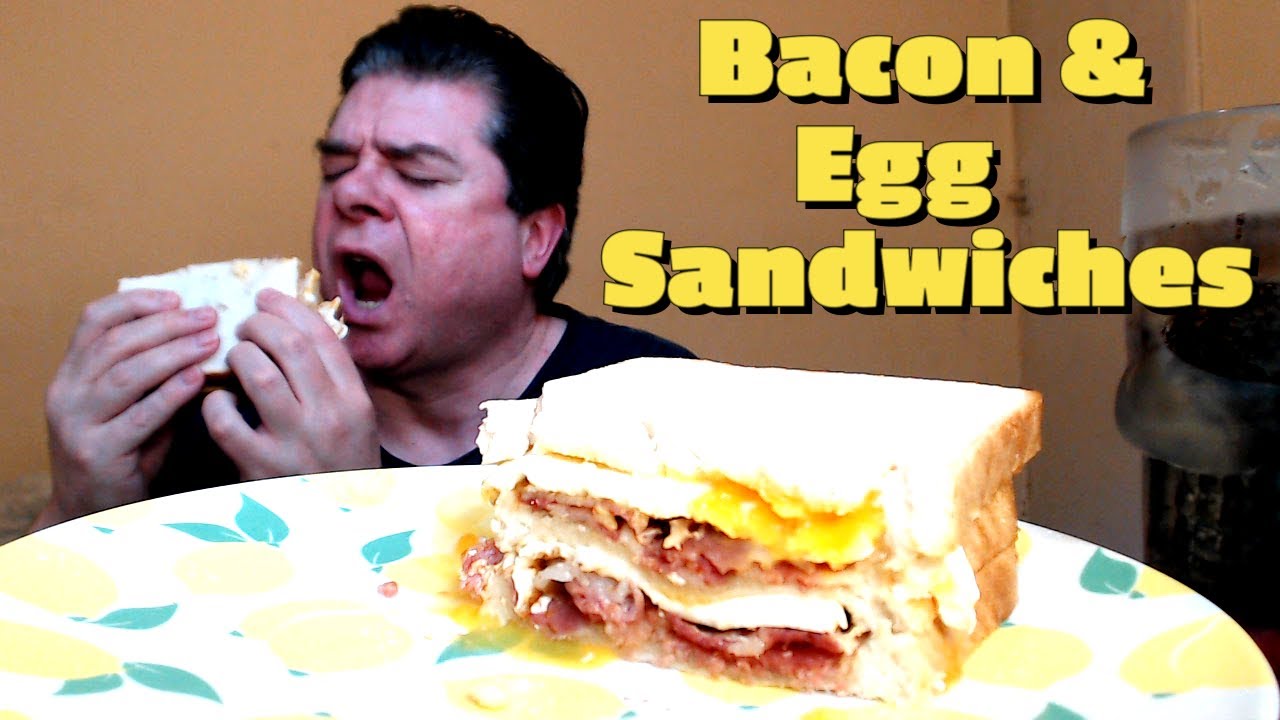 ASMR - Eating Delicious Bacon & Egg Sandwiches For Breakfast (My Bad Back Update)