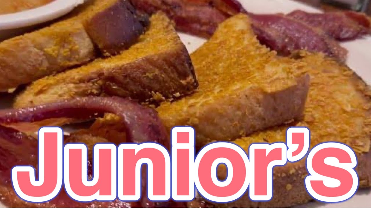 Junior’s Breakfast Midtown New York ジュニアズの朝食 45th Street NYC ニューヨーク French Toast フレンチトースト パンケーキ 朝ごはん